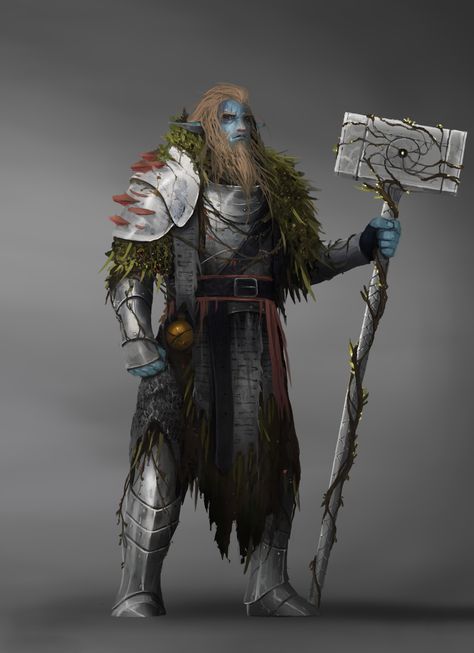 ArtStation - Dnd Characters, Matias Trabold Rehren. Firbolg Paladin of the ancients Dnd Paladin Oathbreaker, Firbolg Paladin, Firbolg Character Design, Firbolg Male, Firbolg Dnd, Male Character, Dungeons And Dragons Characters, Dnd Art, Dungeons And Dragons Homebrew