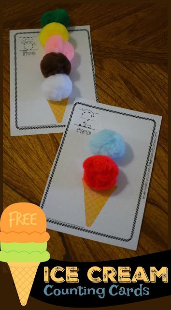 FREE Ice Cream Counting Cards are such a fun early math activity for preschool, prek, and kindergarten age kids to practice counting 1-10 with a fun summer learning, ice cream math twist. Ice Cream Counting, Math Activity For Preschool, Free Summer Coloring Pages, Activity For Preschool, Summer Math, Ice Cream Theme, Prek Math, Summer Preschool, Education Positive