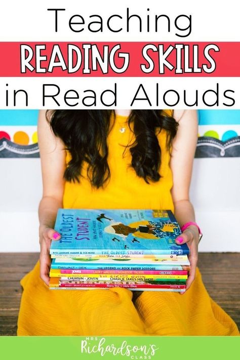 Did you know you can use interactive read aloud books and lessons in kindergarten, 1st, and 2nd grade to teach reading skills and strategies, build a classroom community, and foster authentic conversations about literacy? Yes! Come find out how to use interactive read alouds to teach reading skills. With high-quality read aloud books and engaging read aloud lessons, you're sure to boost the readers in your classroom and help them gain strong comprehension skills! Read Alouds Kindergarten, Read Aloud Lessons, Kindergarten Comprehension, Reading Skills And Strategies, How To Teach Reading, Teaching Reading Skills, Interactive Read Aloud Lessons, Guided Reading Lessons, Interactive Read Aloud