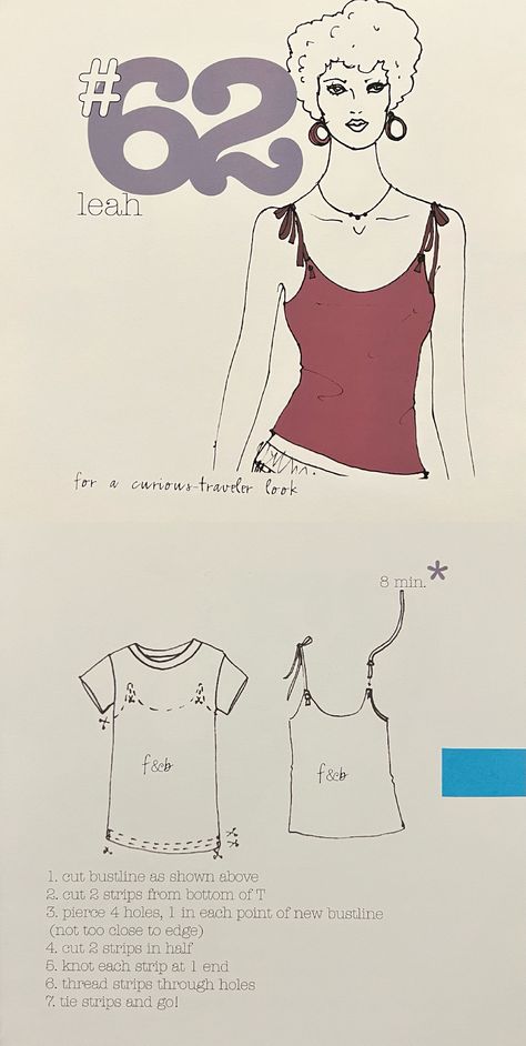 Easy To Make Tops For Women, Thrift Flip Patterns, Re Design Clothes Diy, Diy Summer Tops For Women, How To Sew A Mini Dress, Easy Summer Top Pattern Free Sewing, Easy Shirt Pattern, How To Cut Clothes For Beginners, 99 Ways To Cut A T-shirt Book