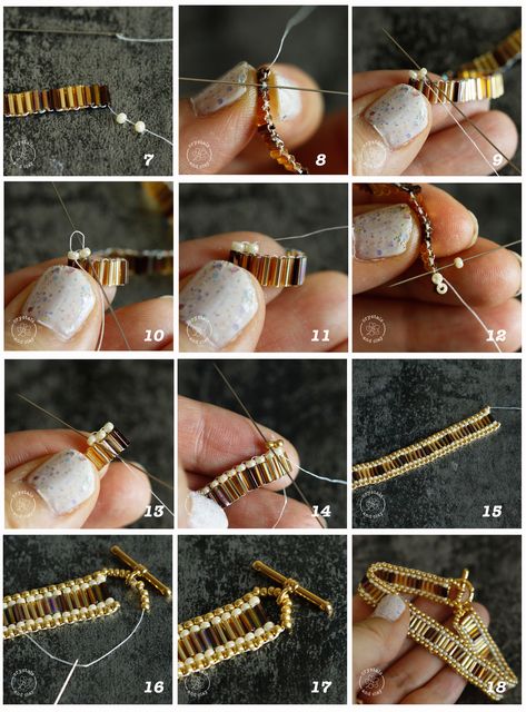 Small Bead Crafts, Diy Beading, Small Beads, How To Bead, Beading With Bugle Beads, Bugle Beads Earrings, Small Beaded Bracelets, Bugle Bead Bracelet, Bugle Beads Beads And Babble