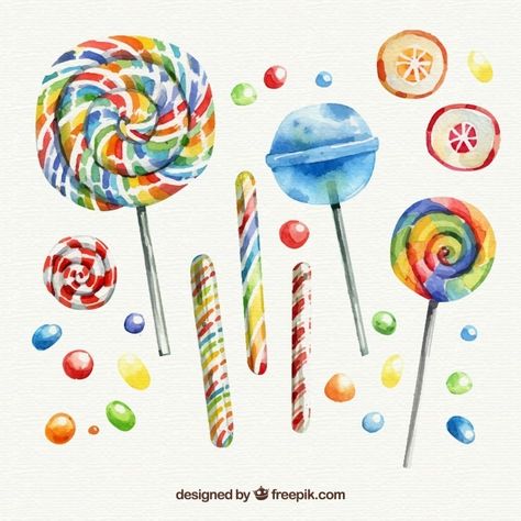 Marcos Halloween, Henry Darger, Candy Background, Candy Drawing, Book Cupcakes, Rainbow Lollipops, Sweet Drawings, Colorful Frames, Candy Art