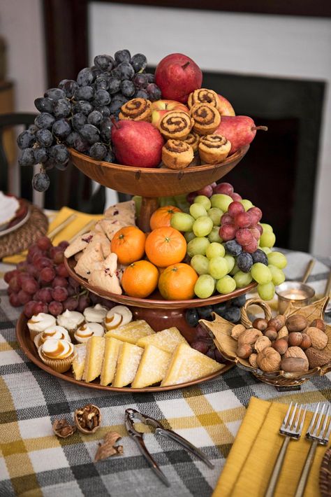 15 Edible Thanksgiving Centerpieces | HGTV Turkey Centerpieces, Bread Cornucopia, Fall Center Pieces, Easy Table Decor, Warm Appetizers, Chocolate Turkey, Charcuterie Board Meats, Edible Centerpieces, Cranberry Scones