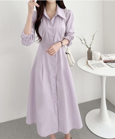 Frock Outfits Ideas For Women, Dress Korean Style Simple, Stylish Short Dresses, Modest Dresses Casual, Cute Dress Outfits, Trendy Dress Outfits, Designer Dresses Casual, Vestidos Vintage, Ulzzang Fashion