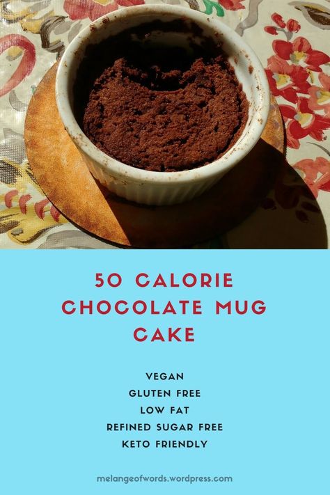 Vegan, low calorie chocolate mug cake. Low fat chocolate cake dessert, keto desserts, vegan chocolate cake, easy microwave mug cake . Easy Microwave Mug Cake, Low Calorie Mug Cake, Gooey Chocolate Mug Cake, Low Cal Chocolate, Low Calorie Chocolate, Microwave Mug, Chocolate Desserts Cake, Low Calorie Vegan, Chocolate Mug Cake