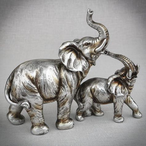 Elephant Centerpieces, Antique Elephant, Happy Elephant, Elephant Ornament, Buddha Figurine, Elephant Sculpture, Silver Elephant, Elephant Decor, Silver Elephants