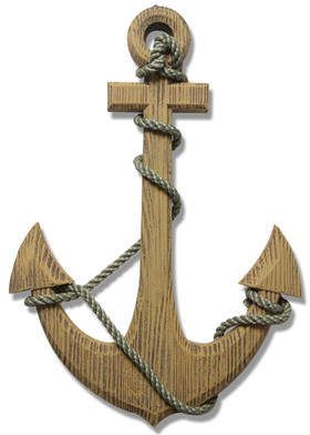 Wayfair Nautical Wood Anchor Wall Decor Nautical Rope Art, Beach Theme Room, Wooden Anchor Painting Ideas, Painted Anchors Wood Diy, Anchor With Rope, Wooden Anchor, Oar Decor, Anchor Wall Decor, Wood Anchor