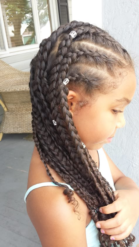 Loose Cornrows Braids, Biracial Protective Hairstyles, Braids For Biracial Kids, Mixed Braided Hairstyles, Mixed Girl Braids Kids, Braided Natural Hairstyles For Kids, Mixed Curly Hair Braid Styles Kids, Biracial Hair Styles For Girls Kids, Mixed Girl Braids Hairstyles