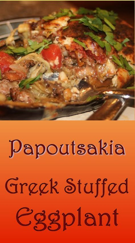 Papoutsakia: Greek Stuffed Eggplant / Aubergine | Of Goats and Greens Eggplant Stuffed, Aubergine Recipe, Eggplant Recipes Easy, Béchamel Sauce, Stuffed Eggplant, Unique Recipe, Easy Mediterranean Diet Recipes, Eggplant Dishes, Beef Meat