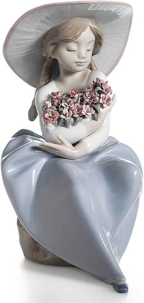 Japanese Statue, Porcelain Dolls Value, Girl With Flowers, Lladro Porcelain, Lladro Figurines, China Tea Sets, Rustic Glam, China Tea, Beautiful Fantasy Art