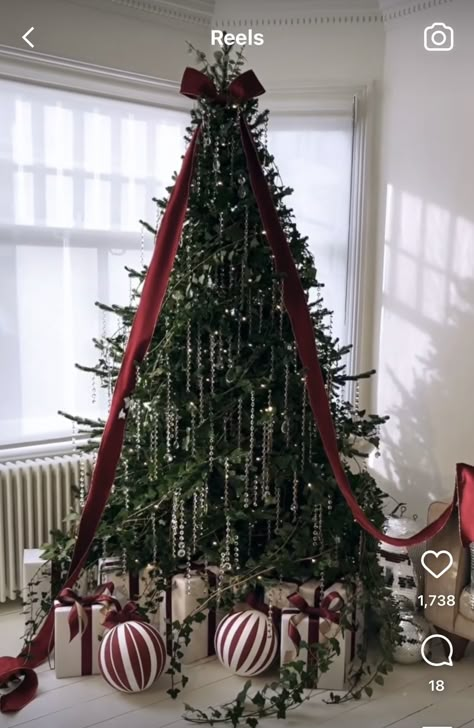 Grape Christmas Tree, Industrial Christmas Decor, Christmas Tree Ideas White, Dining Room Christmas Tree, Modern Xmas Tree, Rose Christmas Tree, Christmas Tree Inspo, Christmas Tree Decor Ideas, Tree Decor Ideas