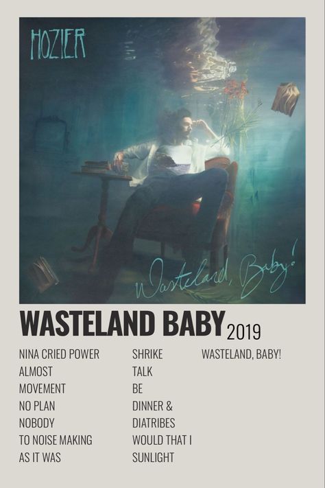 Poster Hozier, Wasteland Baby, Minimalist Music, Music Poster Ideas, Dorm Art, Music Collage, Music Poster Design, Baby Posters, Dorm Posters