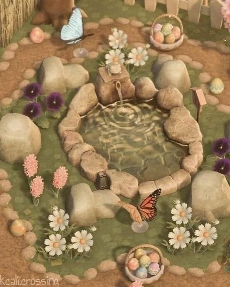 Cottagecore inspiration posts (not mine Pinterest) Acnh Center Piece, Acnh Pixie Hollow, Grandma Core Animal Crossing, Acnh Springcore Ideas, Acnh Greeting Ideas, Acnh Cottagecore Museum, Acnh Whimsical, Acnh Cottagecore Island, Acnh Easter