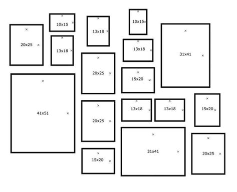 Frame Composition Wall, 4 Square Photos On Wall, Large Gallery Wall Layout With Sizes, Photo Wall Square Frames, A3 Photo Frame On Wall, Wall Collage Layout, Photo Frame Multiple Photos, Picture Wall Layout, Photo Gallery Wall Layout