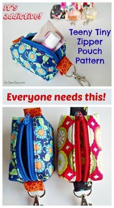 Teeny Tiny Zipper Pouches - pretty much everyone I know will be getting one of these as a gift this year. Addictive free pattern! Zipper Pouch Pattern, Diy Stocking Stuffers, Diy Stockings, Sewing Bags, Zipper Pouches, Beginner Sewing Projects Easy, Sewing Purses, Pouch Pattern, Sewing Projects For Beginners