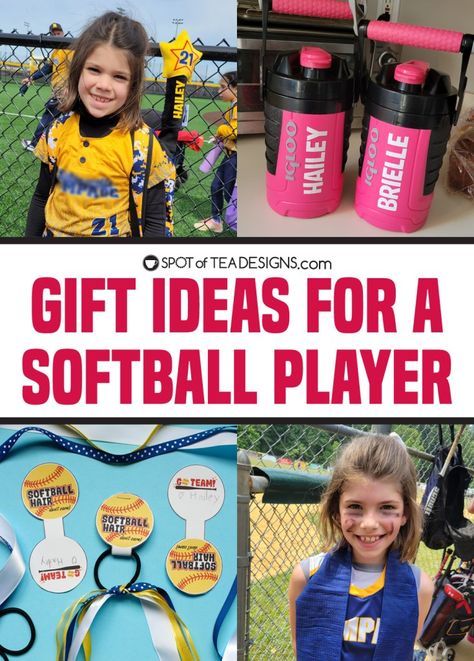 End Of Softball Season Gifts, Softball Gift Ideas For Players, Softball All Star Ideas, Softball Gift Bag Ideas, Softball Swag Bag Ideas, Softball Easter Basket Ideas, Softball End Of Season Gifts For Players, Diy Softball Gifts, Softball Gift Basket Ideas