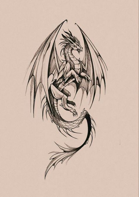 English Dragon Tattoo, Dragon Stencil Tattoo, Dragon Tattoo Designs Sketches, Dragon Silhouette Art, Gothic Dragon Tattoo, Western Dragon Tattoo, Tattoos Greek Mythology, Lord Of The Rings Dragon, Dragon Tattoo On Back