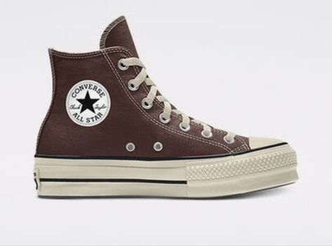 Brown Converse High Tops, Converse High Tops Platform, Hightop Platform Converse, Christmas Clothes Ideas, Converse Shoes High Top, High Top Platform Converse, Converse Platforms, Shuffle Ideas, Fame Clothes