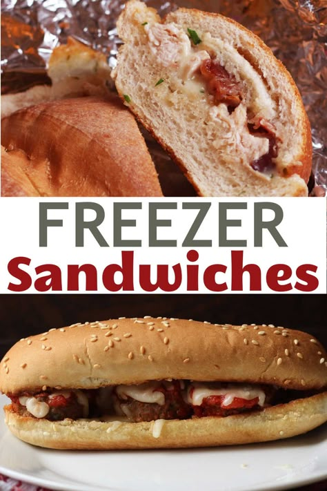 Sandwich Freezer Meals, How To Meal Prep Sandwiches, Freezable Sandwiches Lunches, Freezer Sandwiches Lunch, Freezer Wraps Recipes, Make Ahead Lunch Sandwiches, Frozen Sandwiches Ideas, Freezer Slider Sandwiches, Make Ahead Sandwiches Freezer