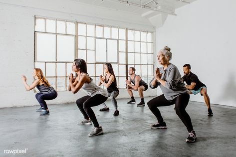 Diverse people in a yoga class | premium image by rawpixel.com / McKinsey Workout Class Photography, Group Training Photography, Group Exercise Photography, Group Workout Photography, Workout Class Aesthetic, Group Fitness Photography, Luxury Campaign, People Exercising, Group Workout