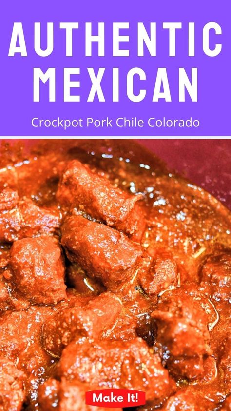 Pork Chile Colorado Recipe, Chile Colorado Recipe Crock Pots, Crockpot Chili Colorado Recipe, Pork Chili Rojo Recipes, Chili Colorado Sauce, Red Chili Colorado, Chili Colorado Crockpot, Pork Colorado Chile, Mexican Pork Roast Crockpot