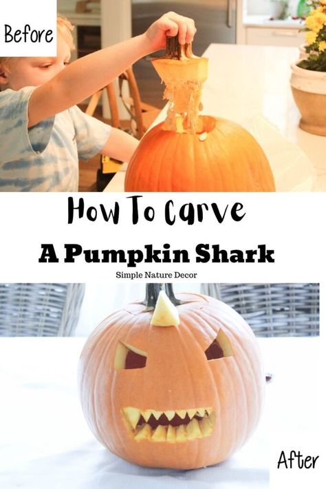 How To Carve A Pumpkin Shark Pumpkin Carving Tips, Carve A Pumpkin, Pumpkin Carving Tools, Pumpkin Cravings, Pumpkin Carver, Pumpkin Carving Party, Easy Pumpkin Carving, Halloween Ghost Decorations, Hanging Ghosts