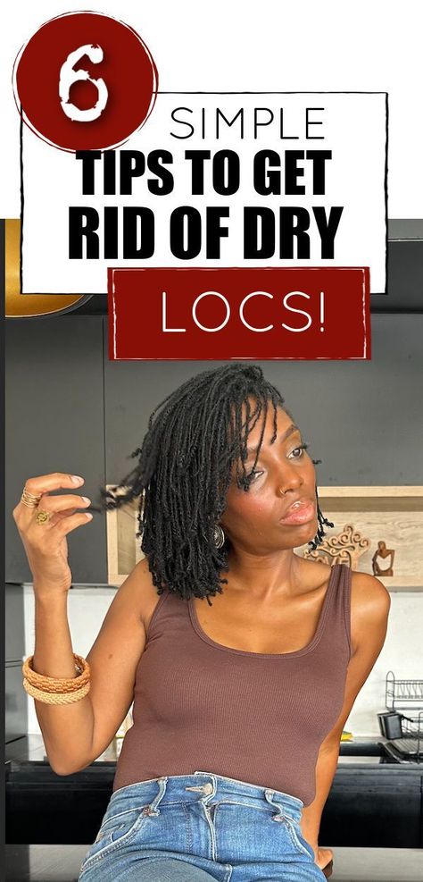 HOW TO KEEP YOUR NATURAL LOCS MOISTURISED 6 TIPS YOU NEED!- #locs #MOISTURISED #Natural #tips Check more at https://howcandothis.com/hairstyleideas/how-to-keep-your-natural-locs-moisturised-6-tips-you-need-2/ Locs Moisturizer Spray, Caring For Locs, Best Hair Products For Locs, Getting Locs For The First Time, Frizzy Loc Styles, Dread Care Tips, Moisturizing Microlocs, Locs Hair Care Routine, Easy Microloc Styles