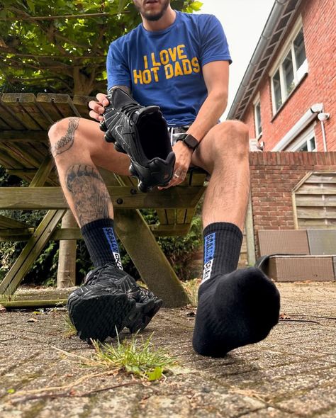 @sneakerguycro #scally #chav #socks #proll #kiffeur #scallychav Men In Socks, Hot Dads, Boys Socks, Alpha Male, August 1, Sport Socks, Mens Socks, Sneaker Head, Air Max