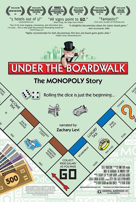 Under The Boardwalk, Documentary Filmmaking, Plot Outline, Put Things Into Perspective, Zachary Levi, Best Documentaries, Classic Board Games, World Champion, History Lessons