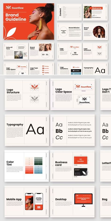 Brand Book Guidelines Design, Brand Identity Style Guide, Branding Document Design, Brand Guide Book Design, Brand Guidelines Book Layout, Logo Layout Design Branding, Branding Identity Presentation, Logo Guidelines Template, Logo Guidelines Brand Book