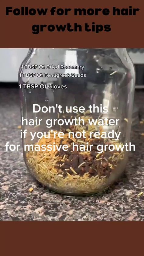 Diy Hair Grease For Growth, Hair Growth Water, Thicker Hair Remedies, Hair Growth Remedies, Diy Hair Growth, Herbs For Hair Growth, Hair Recipes, Healthy Relaxed Hair, Herbal Hair Growth