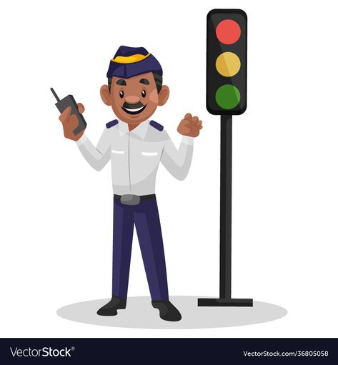 Traffic Police Cartoon, Indian Traffic, Police Cartoon, Nurse Cartoon, Astronaut Cartoon, People Who Help Us, Traffic Police, Traffic Signal, Cute Black Wallpaper