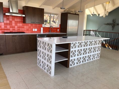 Breezeway Bricks, Drayton House, Breeze Block Wall, Gypsum Wall, One Storey House, Breeze Blocks, Welcome To My House, Backyard Kitchen, Patio Kitchen