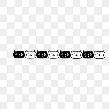 black and white cat,cat dividing line,cartoon dividing line,dividing line illustration,creative dividing line,cute cat,cartoon cat,cat clipart,line clipart Dividers Png Carrd, Notion Divider Line, Notion Divider Png, Black Divider Gif, Black And White Divider, Carrd Divider, Notion Divider, Divider Aesthetic, Aesthetic Divider