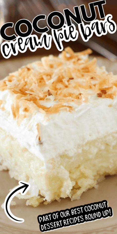 Coconut Cream Pie Filling, Old Fashioned Coconut Cream Pie, Coconut Cream Pie Bars, Coconut Recipes Dessert, Coconut Poke Cakes, Cream Pie Filling, Coconut Dessert, Coconut Cake Recipe, Buttery Shortbread