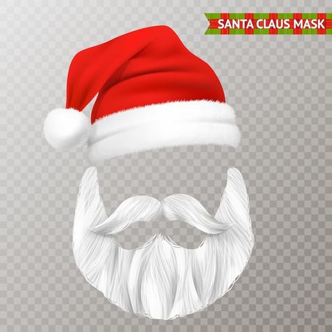 Santa Claus Face, Christmas Decorations Ideas, Christmas Mask, Santa Beard, Face Png, Happy New Year Greetings, Christmas Graphics, New Year Greeting Cards, Party Photo Booth