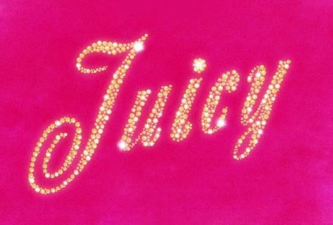 Juicy Wallpaper, Mcbling Pfp, Mcbling Wallpaper, Juicy Couture Aesthetic, 2000s Background, Y2k Pink Aesthetic, Trashy Mcbling, Juicy Couture Logo, Fonts Quotes