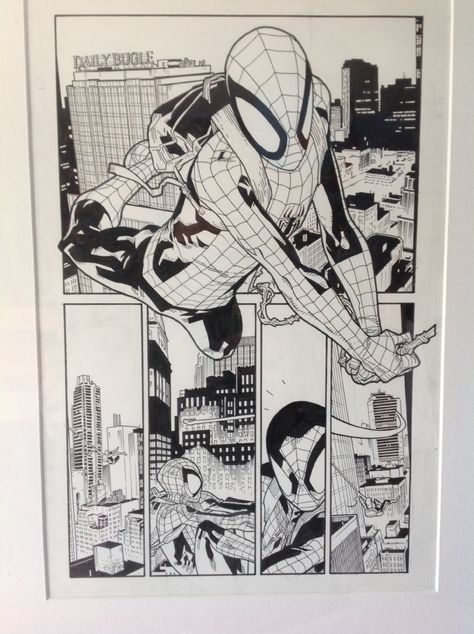 Ultimate Spider-Man by Stuart Immonen Comic Art Spider Man Art, Stuart Immonen, Daredevil Art, Mark Bagley, Ultimate Spider Man, Famous Comics, Spectacular Spider Man, Spiderman Artwork, Art Exhibit