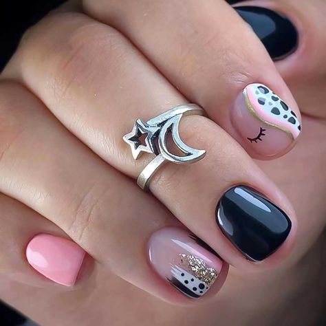 Short Nail Art Ideas, Semi Nails, Short Nail Art, Nails Shapes, Uñas Aesthetic, Nails For Fall, Nail Equipment, New Years Nails, Short Fake Nails