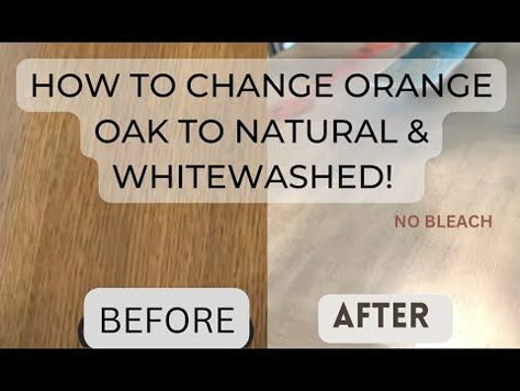 Whitewashed Honey Oak Cabinets, How To Change Stain Color On Wood, How To Stain Kitchen Cabinets Lighter, How To Take Orange Out Of Oak Cabinets, How To Bleach Wood Cabinets, Sanding Oak Cabinets Kitchens, How To Lighten Oak Furniture, How To Restain Oak Cabinets, How To Bleach Cabinets