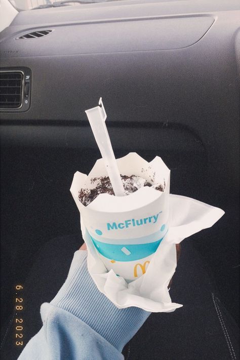 Mcdonald’s Mcflurry, Mc Flurry Mcdonald's, Mcflurry Aesthetic, Mcdonalds Mcflurry, Mc Flurry, Fake Gifts, Starbucks Merchandise, Mcdonalds Fries, Cute Engagement Photos