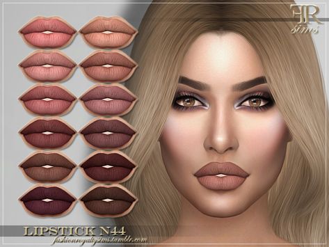 Mods Sims 4, Sims 4 Black Hair, The Sims 4 Skin, Makeup Cc, Sims 4 Download, Sims 4 Cc Makeup, Women Lipstick, Sims 4 Dresses, The Sims 4 Download