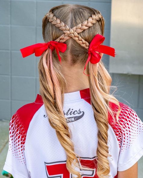 Hairstyles For Softball Games, Hairstyles For Softball, Softball Braids, Softball Games, Softball Hair, Soccer Hair, Softball Hairstyles, Kid Hair, Sport Hair