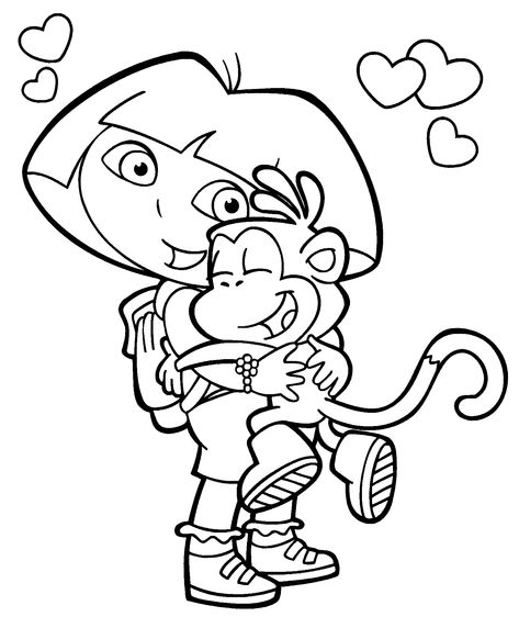 free Dora pictures to print and color | Dora Coloring - Your #1 Dora Coloring Pages Printables ! Nick Jr Coloring Pages, Dora Coloring, Dora And Friends, Coloring Pages For Boys, Colouring Printables, Nick Jr, Cartoon Coloring Pages, Dora The Explorer, Coloring Pages To Print