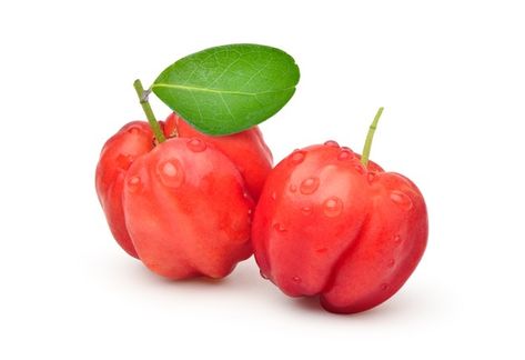 Acerola cherry with water droplets isola... | Premium Photo #Freepik #photo #leaf #red #fruit #organic Acerola Cherry, Red Fruit, Tasting Table, Water Droplets, Fruits And Veggies, Premium Photo, Vitamin C, White Background, Vitamins