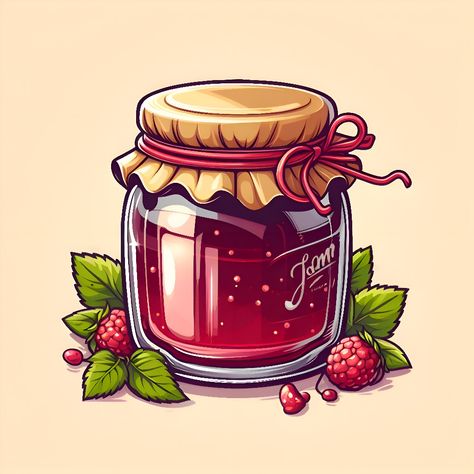 Jam Cartoon, Jam Drawing, Jam Tattoo, Desserts Drawing, Anime Hands, Poster Diy, Botanical Flower Art, Procreate Ipad Art, Cute Food Art