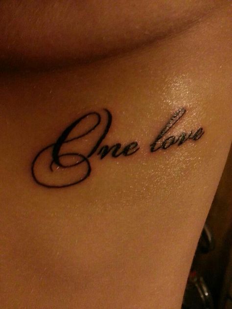 My One Love tatt under the left breast Name Tattoos For Women Under Breast, Name Under Breast Tattoo, Tats Under Breast, Tattoos Under The Breast, Tattoo Ideas For Under Breast, Name Tattoo Under Breast, Tattoo Below Breast, Tattoos On Breast, Side Breast Tattoo