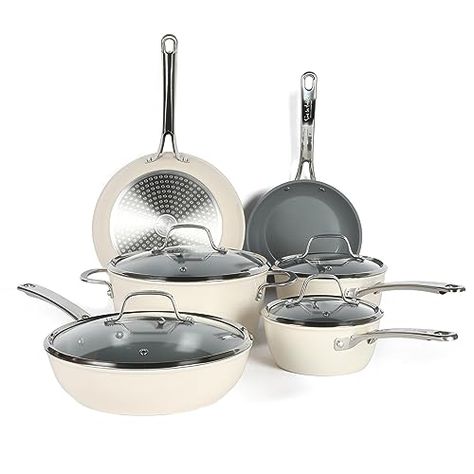 Ceramic Nonstick Cookware, Cookware Design, Vase Deco, Kitchen Cookware Sets, Saucepans, Frying Pans, Happy Kitchen, Pots And Pans Sets, Nonstick Cookware