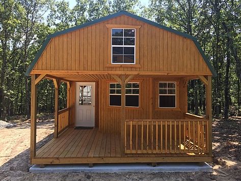 School Portable Building, Lofted Barn Cabin, Portable Building, Building An Addition, Storage Buildings, Portable Buildings, Brown Doors, Shingle Colors, Backyard Buildings