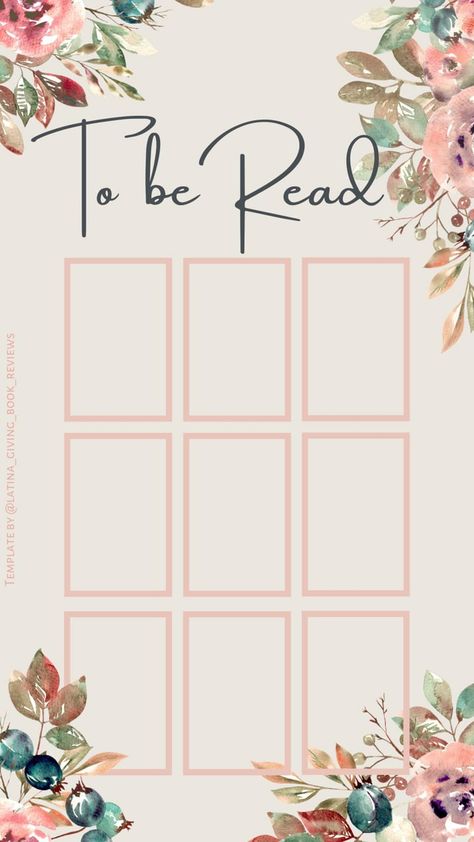 A template to share the books to be read with title To Be Read. Coctail Attaire Woman Winter, May Tbr Template, Tbr Bookshelf Template, To Be Read Template, Book Tbr Template, Bookstagram Background, To Be Read List Template, Books To Read Template, Tbr List Template